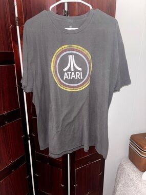 Atari Logo Short Sleeve Tee in Charcoal Gray